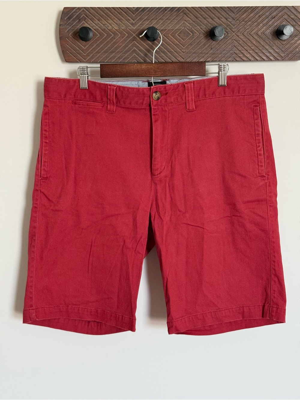 Berkley Jensen Weekender Shorts Red Flat Front Chino 38 Waist